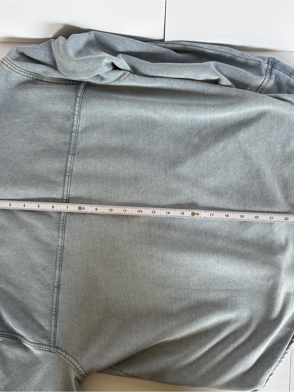 BeachLunchLounge Cotton Soft Denim Look Button-Up Shirt Jacket Shacket - Picture 9 of 11